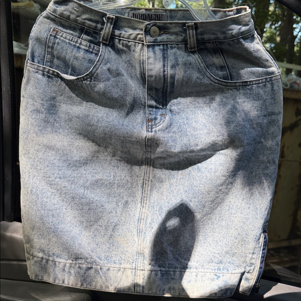 Jordache Blue Acid Wash Denim Skirt size 9